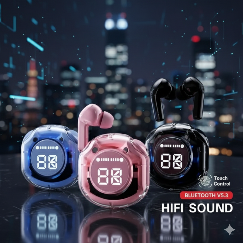 Pro-Design TWS Wireless Earbuds | Latest Bluetooth 5.3 & ENC Noise Reduction | Deep Bass Hi-Fi Sound | Intelligent LED Power Display Charging Case 🎧🔋⚡